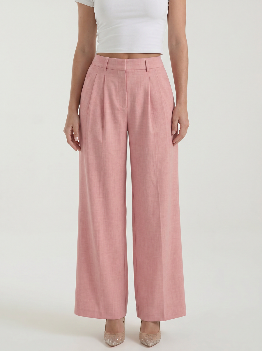 Courtney Linen Blend Wide Leg Pants