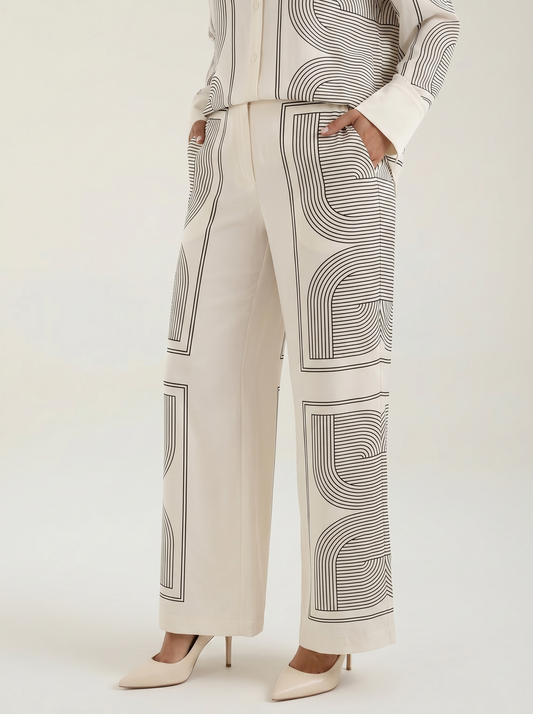 Jude Graphic Wide-Leg Pants