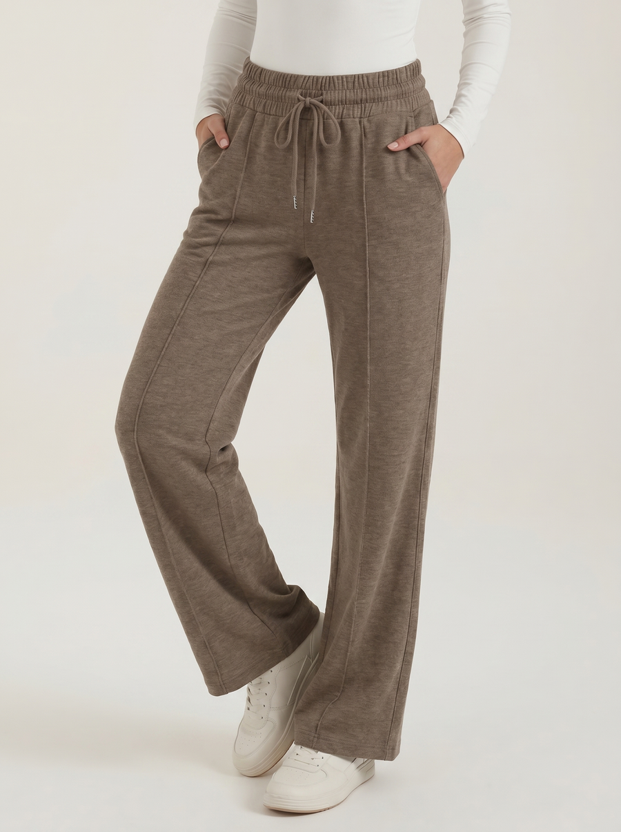 Ellie Wide Leg Elastic Waist Joggers