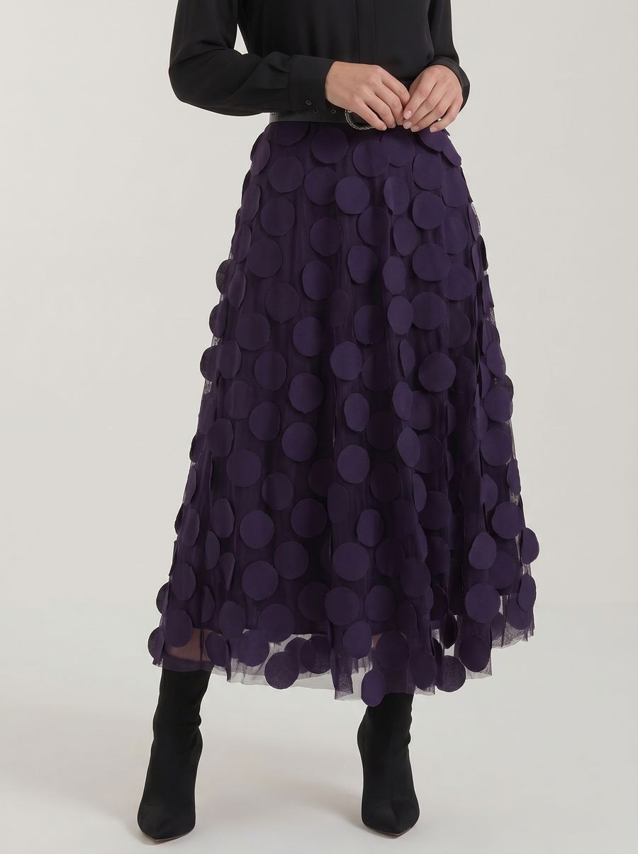 Olga Circle Applique Tulle Skirt