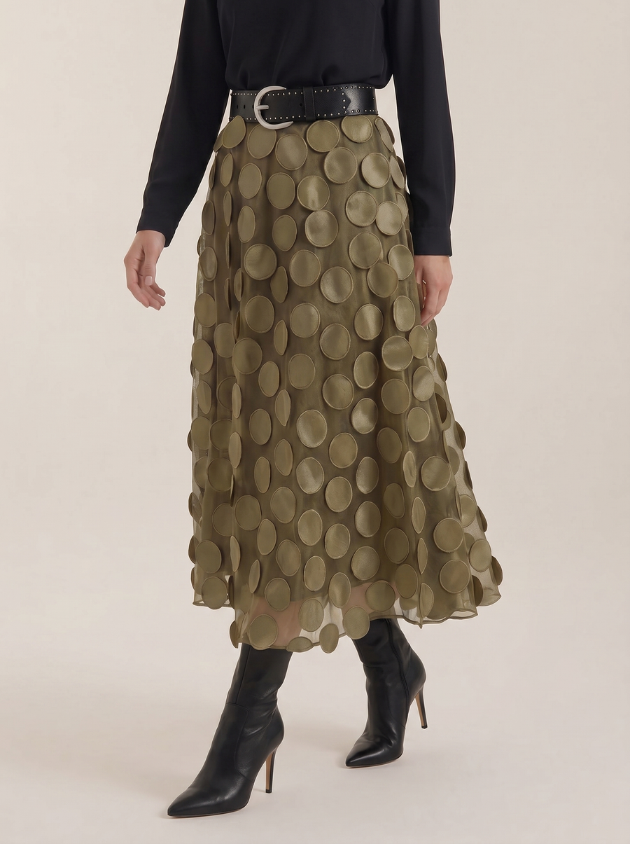 Olga Circle Applique Tulle Skirt