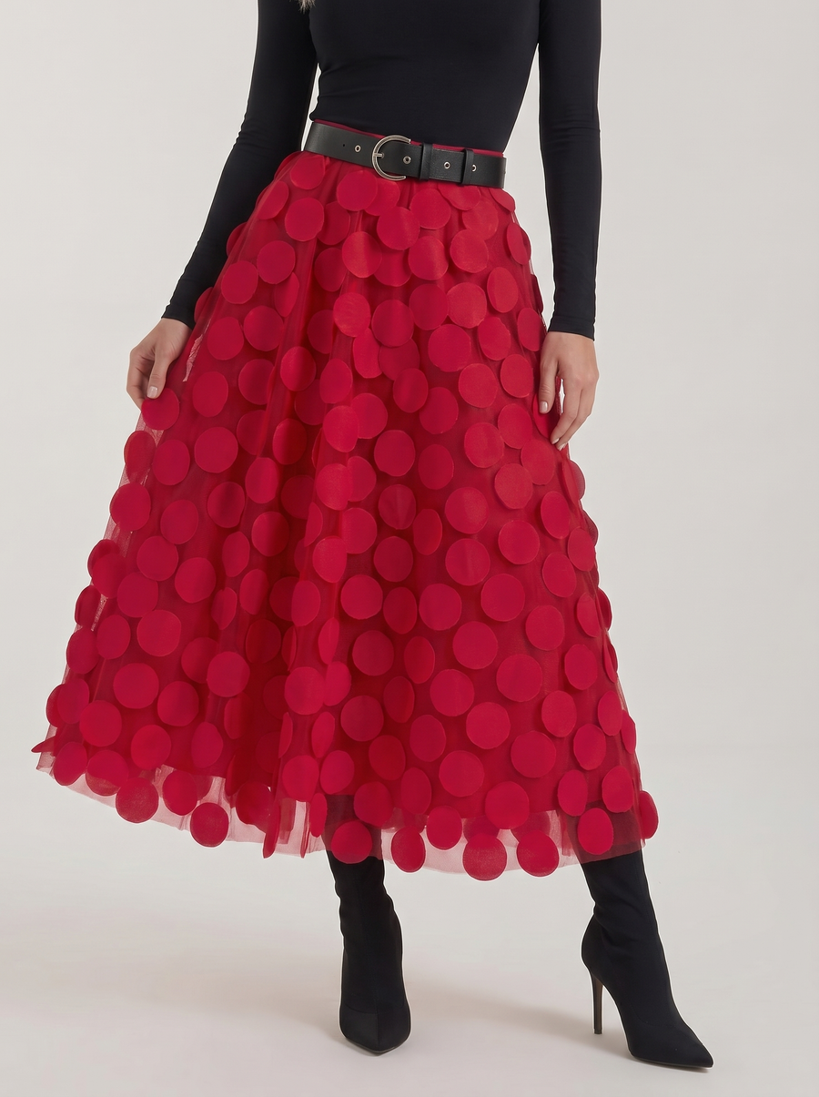 Olga Circle Applique Tulle Skirt