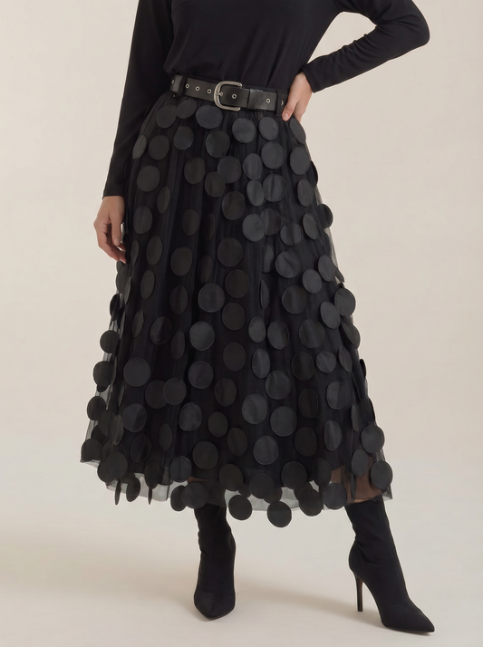 Olga Circle Applique Tulle Skirt