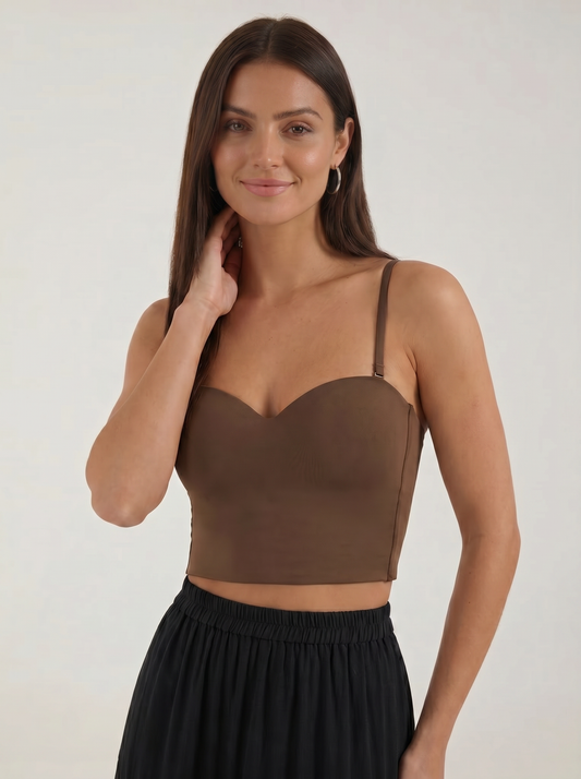 Guinevere Sweetheart Neck Crop Top