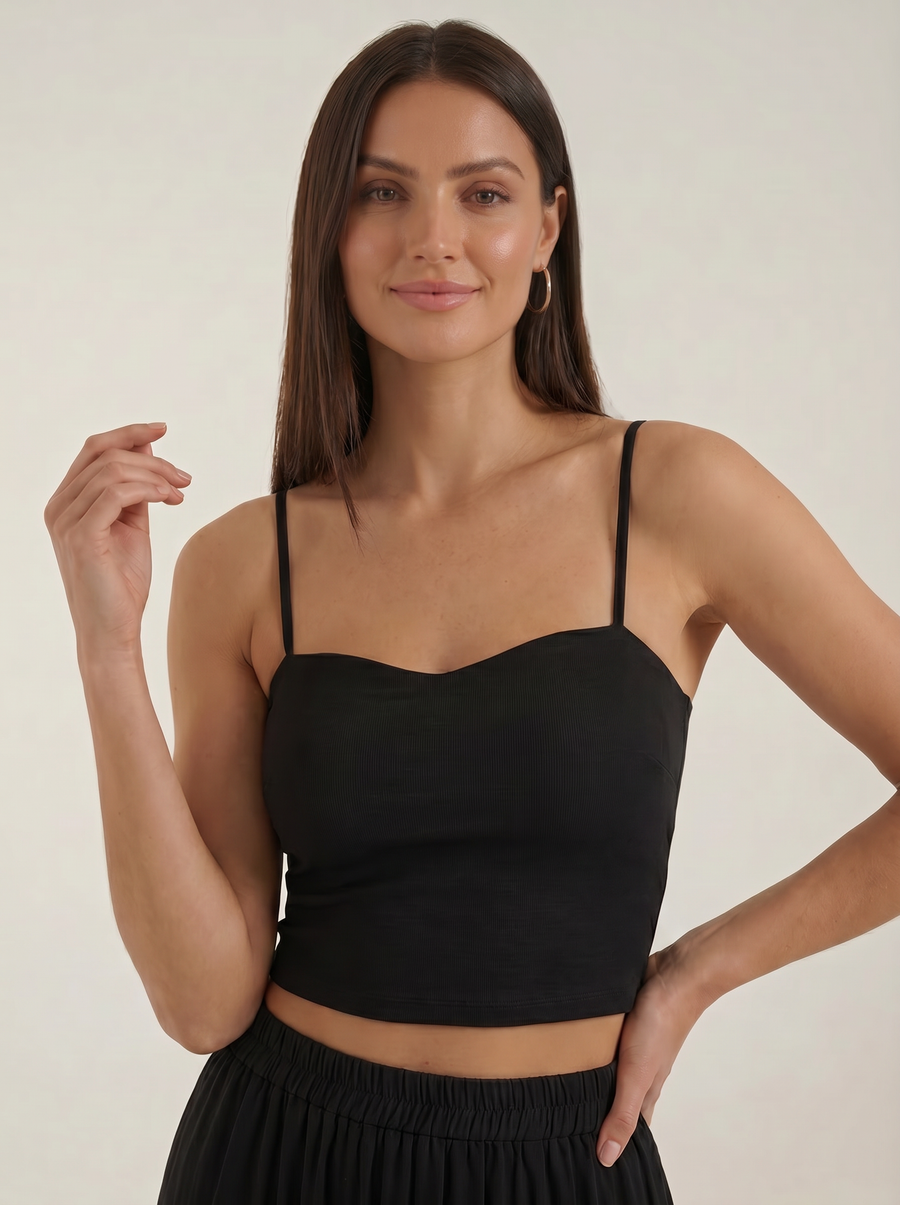 Guinevere Sweetheart Neck Crop Top