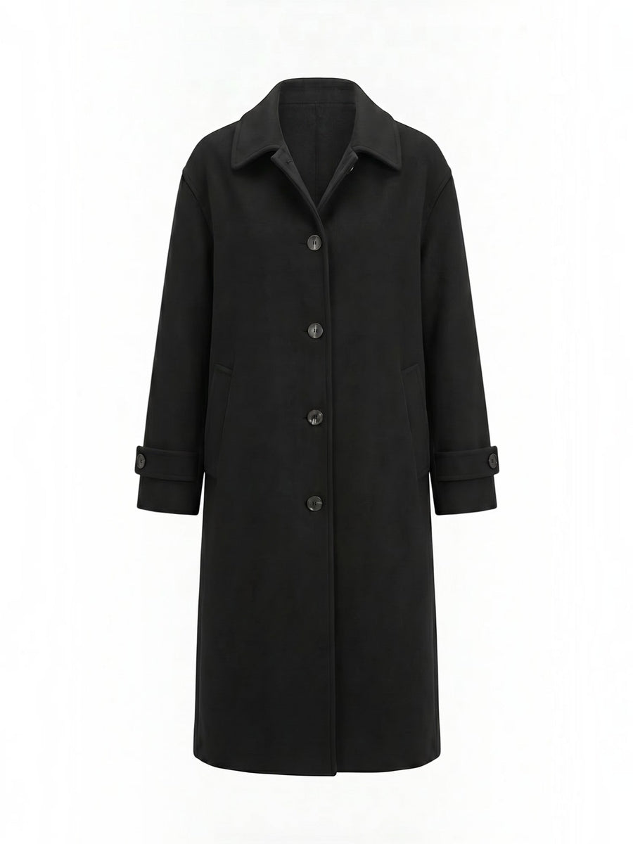 Martha Wool Look Button Front Coat