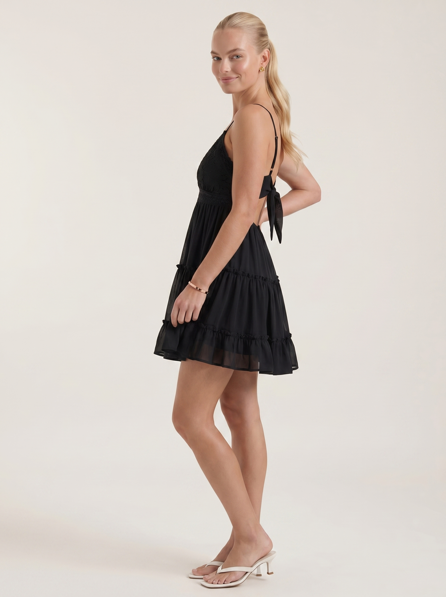 Christy Lace Bodice Tiered Mini Sundress