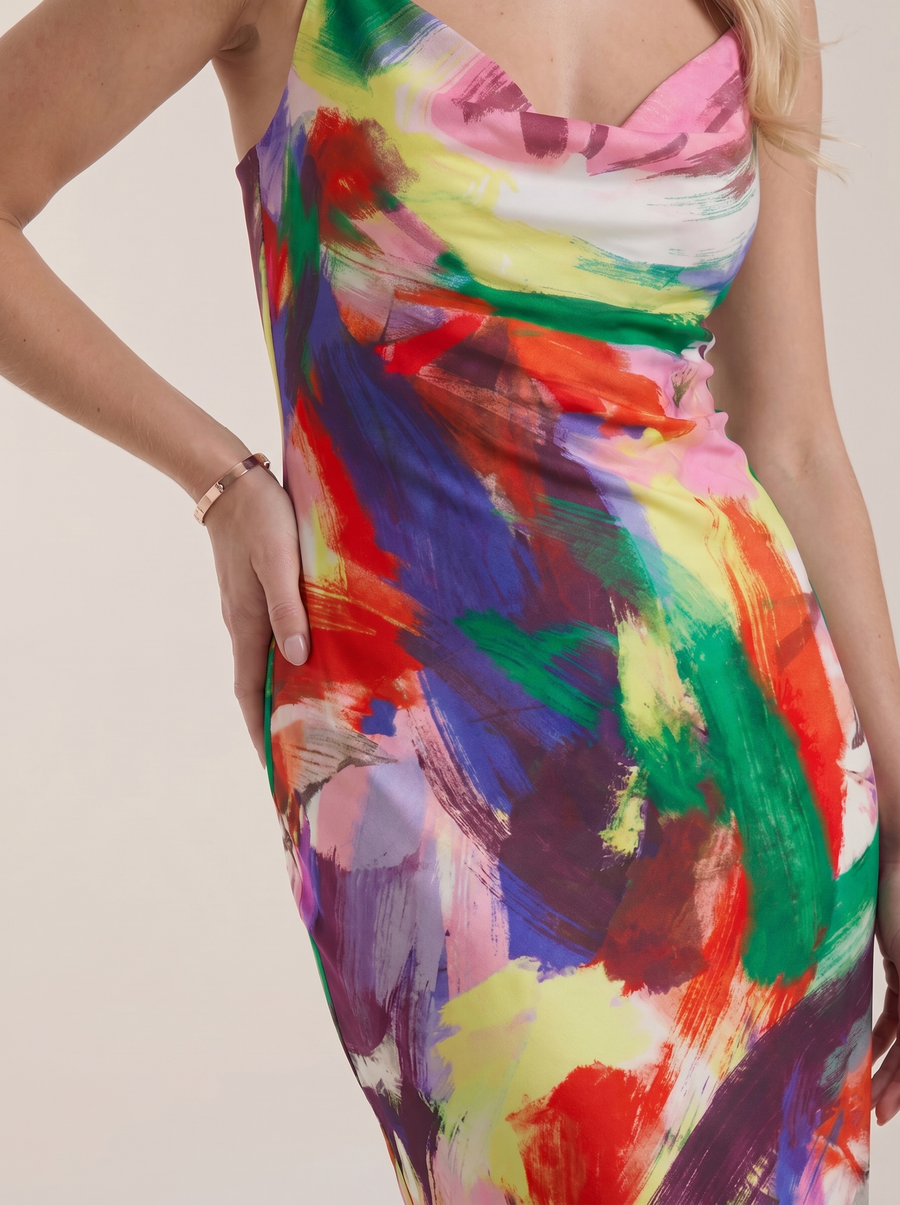 Henrietta Pleated Spaghetti Strap Maxi Dress