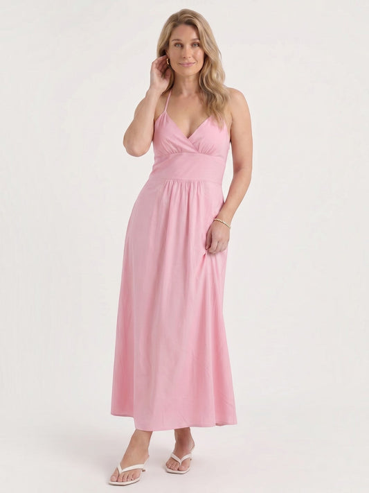 Monica Halter Neck Empire Waist Maxi Dress