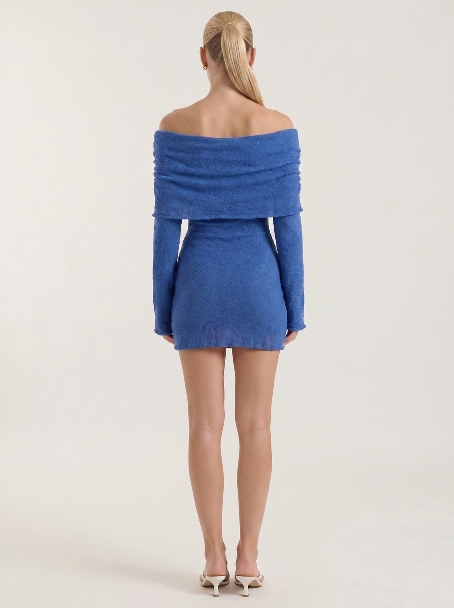 Rochelle Off Shoulder Long Sleeve Knit Mini Dress