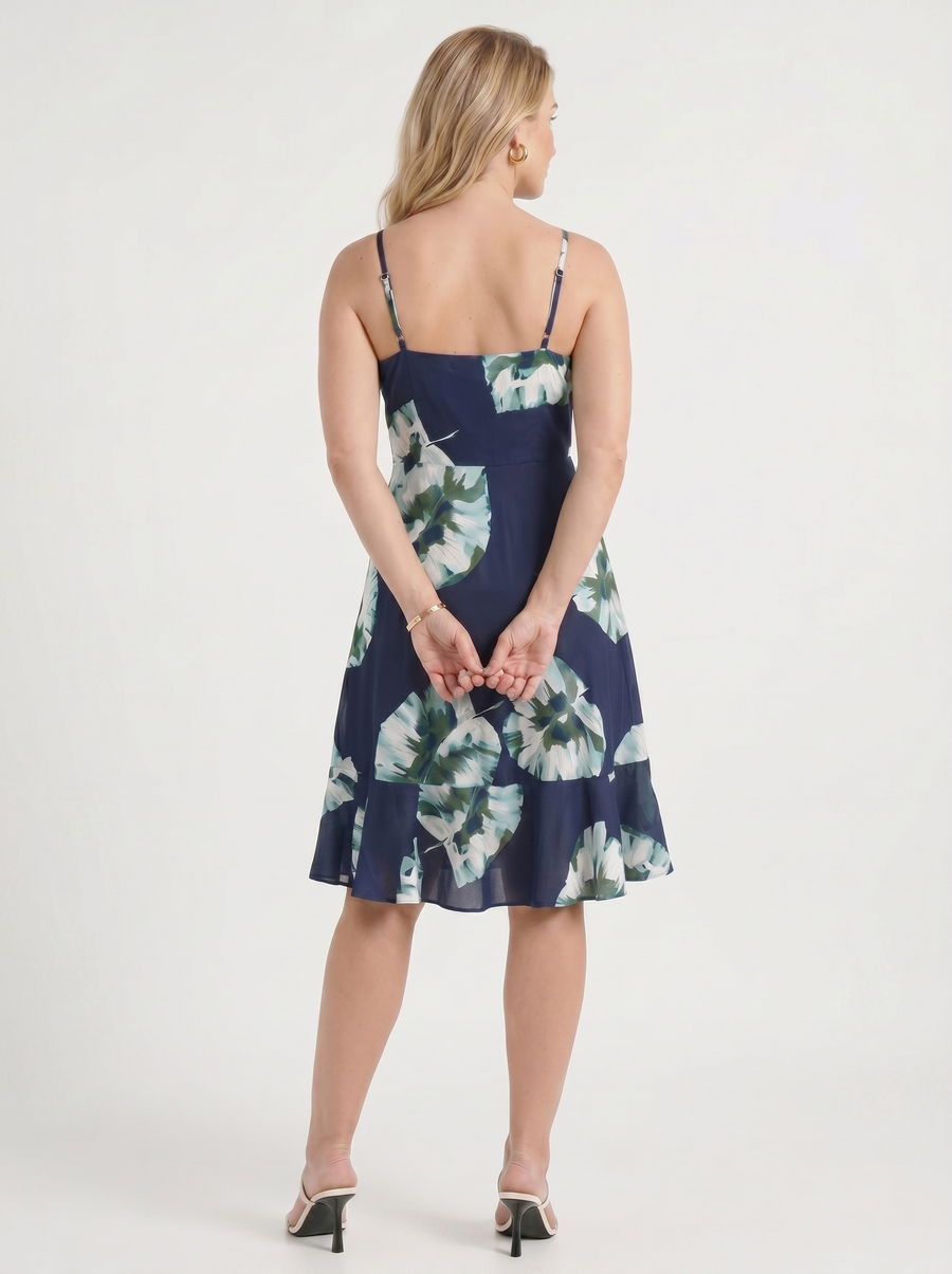 Willow Wrap Ruffle Hem Mini Dress