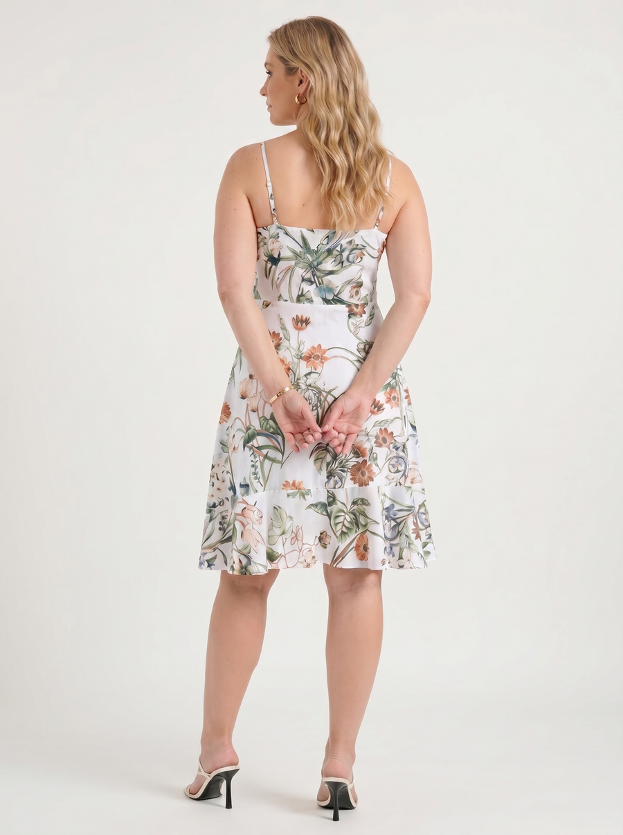 Willow Wrap Ruffle Hem Mini Dress