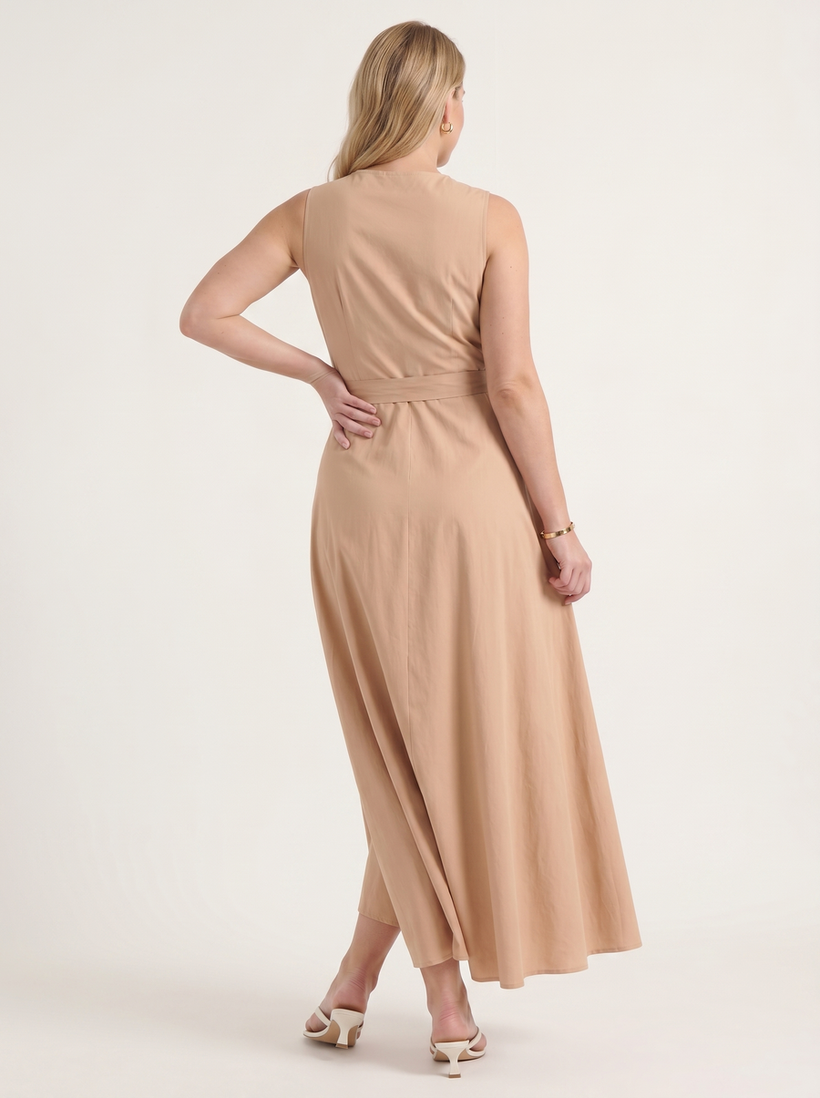 Reena Wrap Maxi Dress with Tie Belt