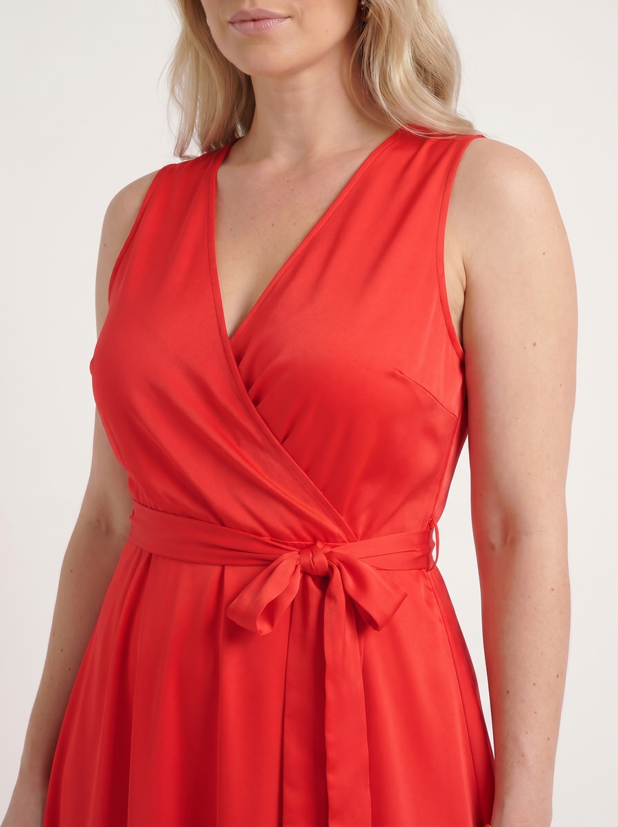 Reena Wrap Maxi Dress with Tie Belt
