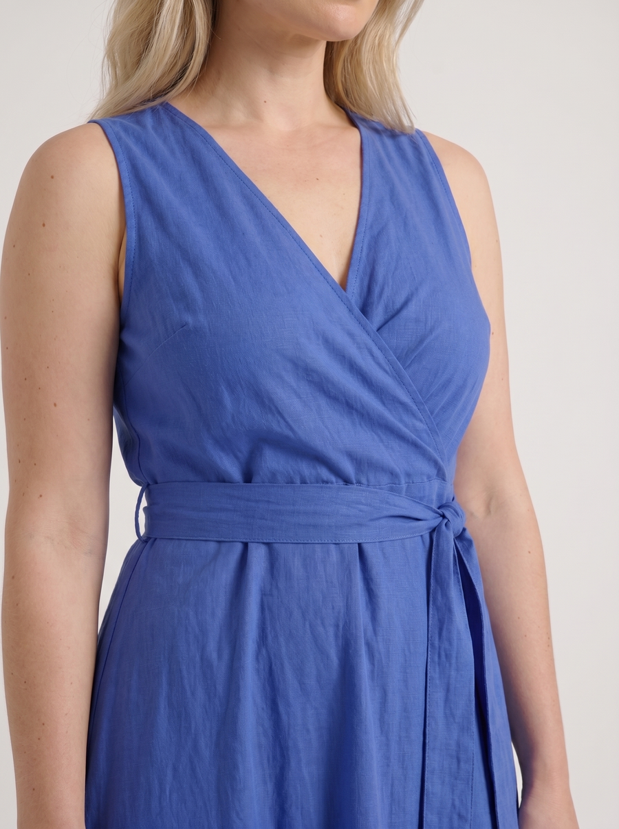 Reena Wrap Maxi Dress with Tie Belt