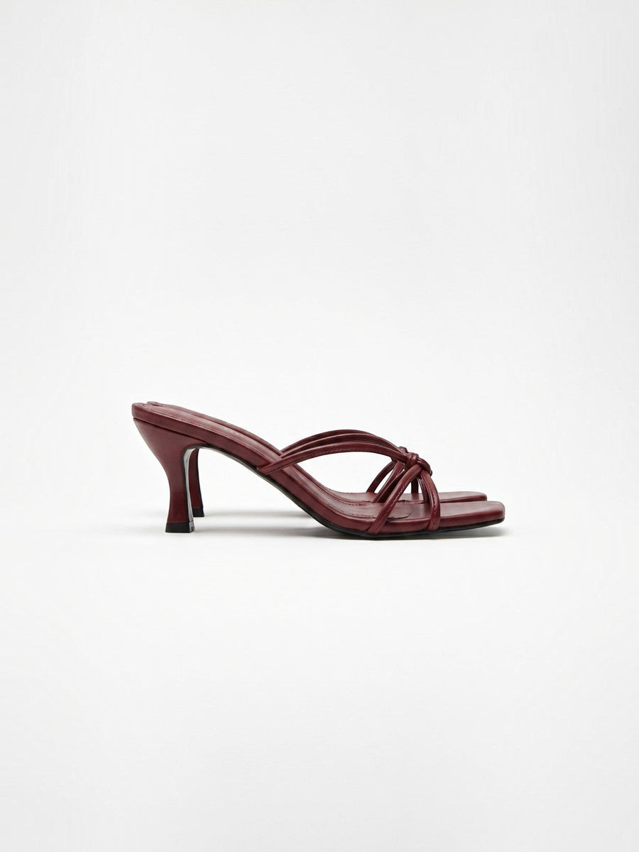 Christina Cross Strap Kitten Heel Sandals