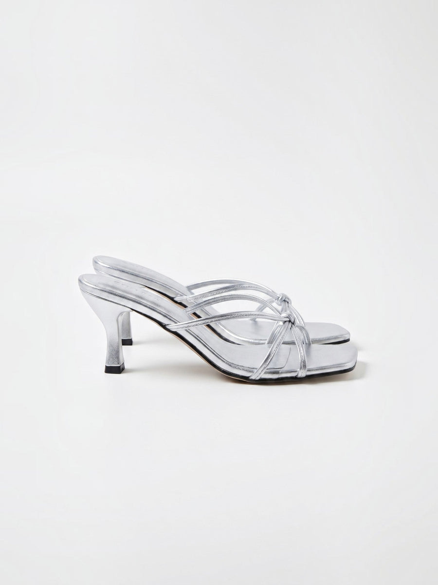 Christina Cross Strap Kitten Heel Sandals