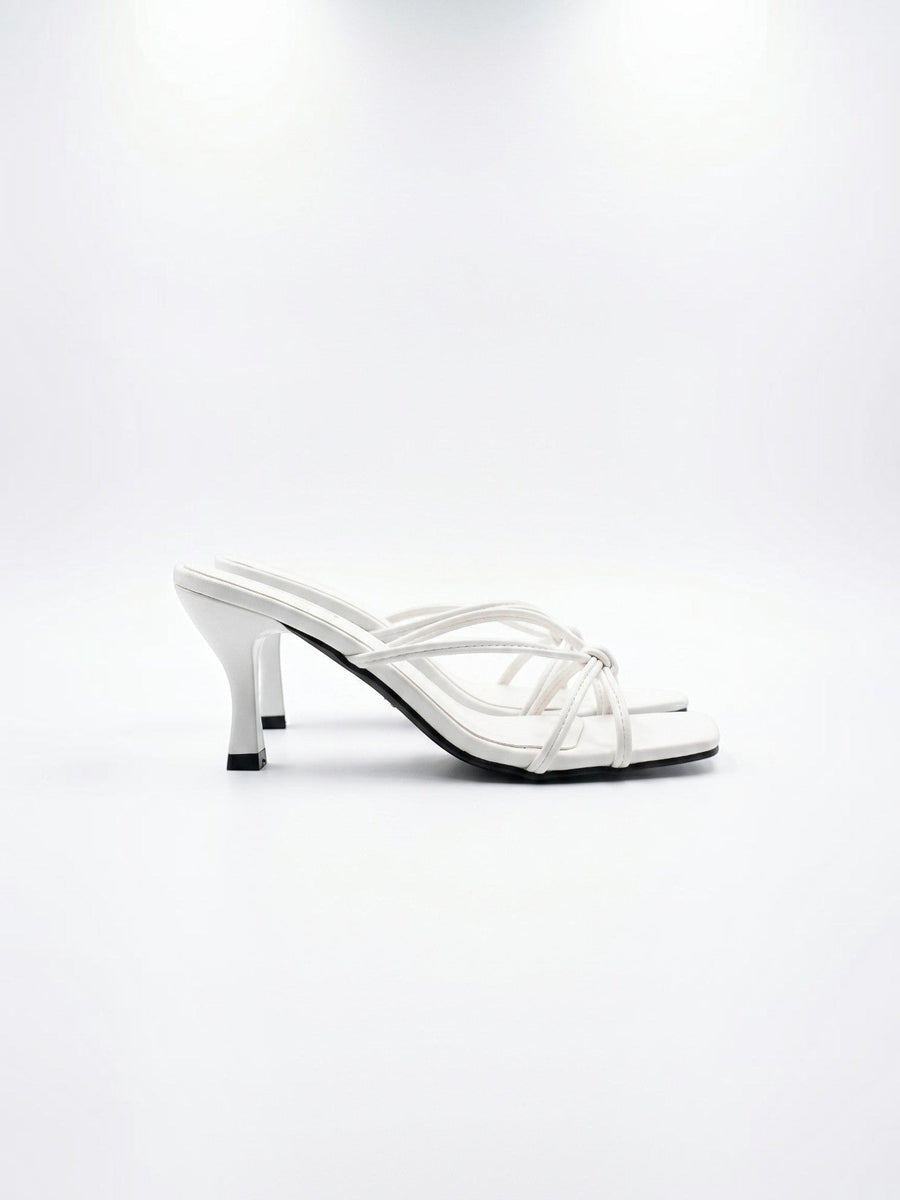 Christina Cross Strap Kitten Heel Sandals
