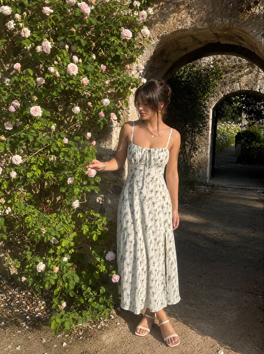 Josie Floral Fitted Waist Midi Sundress