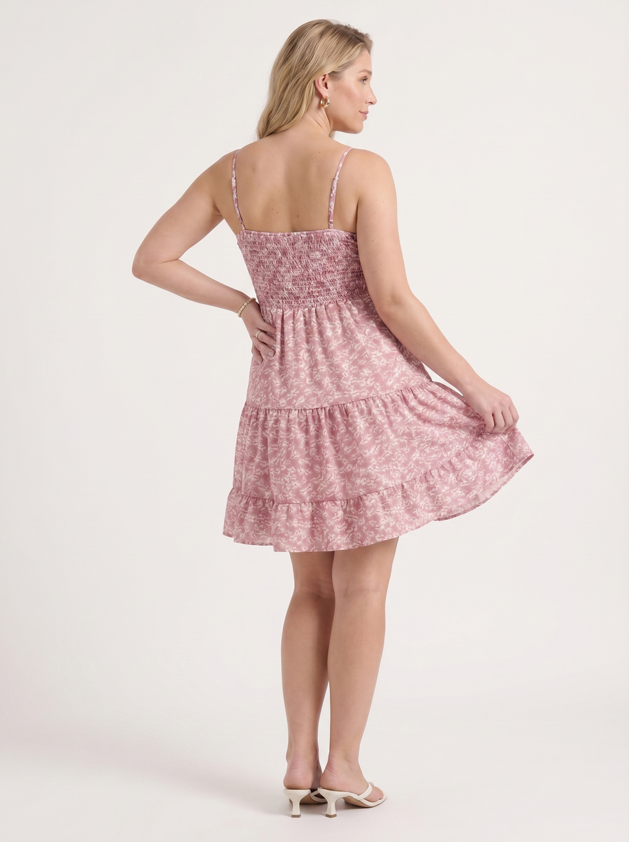 Kiana Floral Tiered Mini Dress