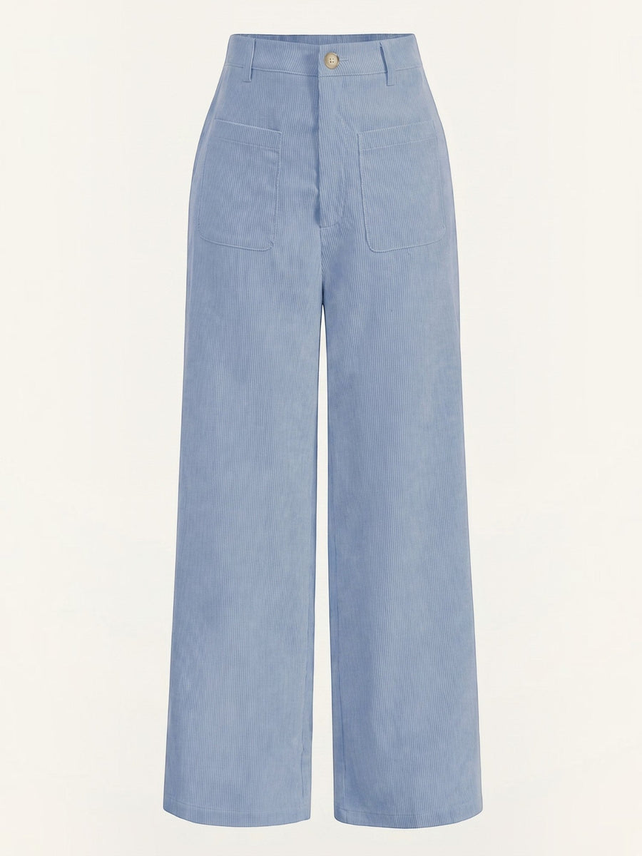 Allison High Waisted Wide Leg Corduroy Pants