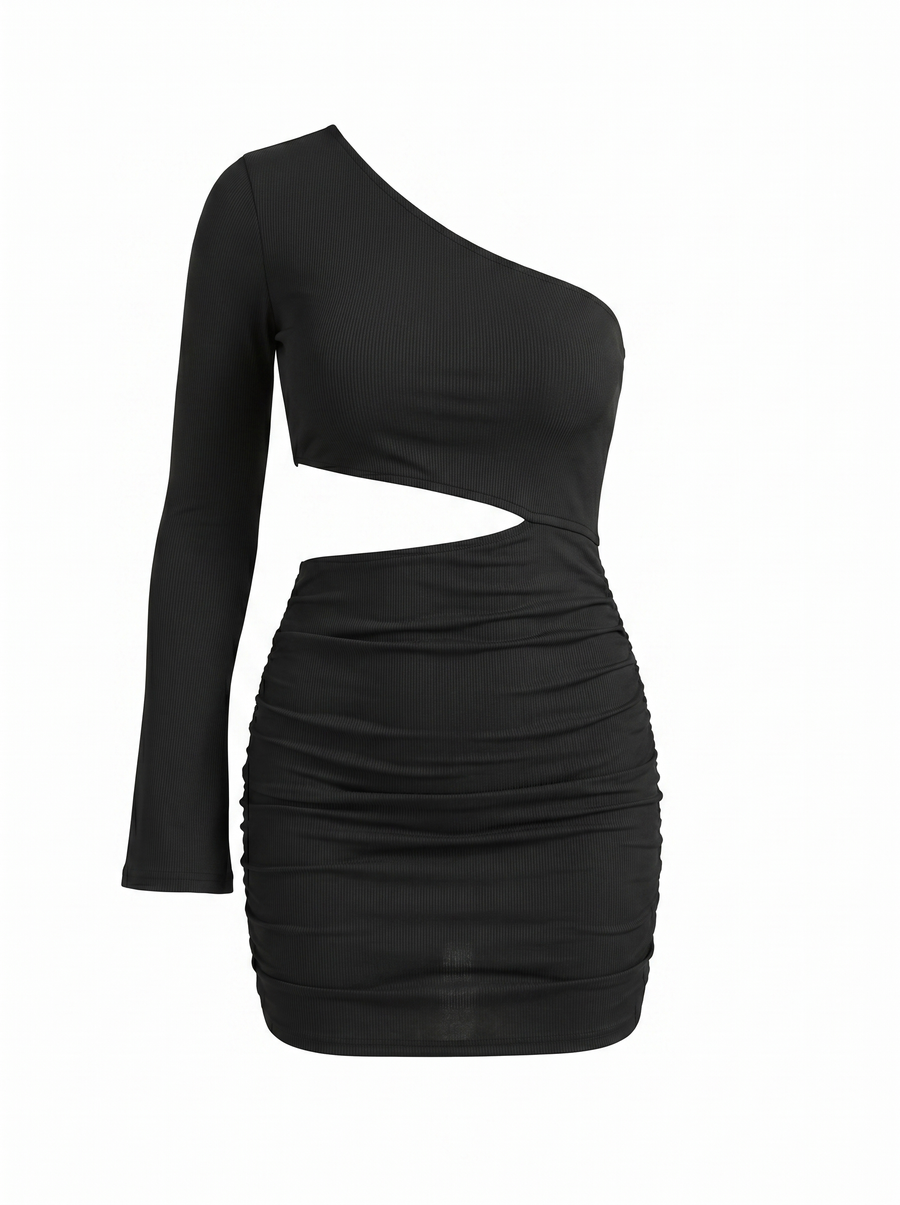 Marina One Shoulder Cut Out Mini Dress