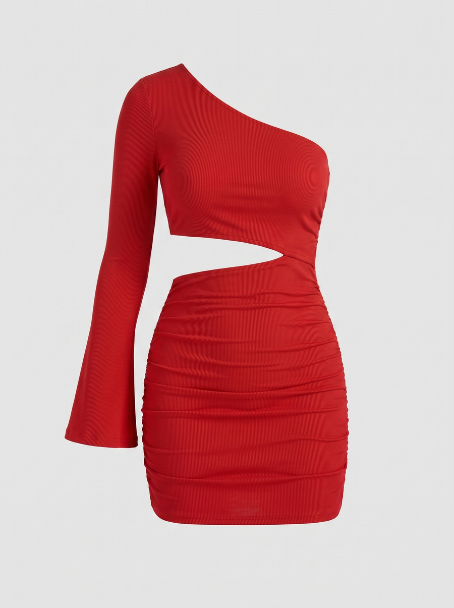 Marina One Shoulder Cut Out Mini Dress