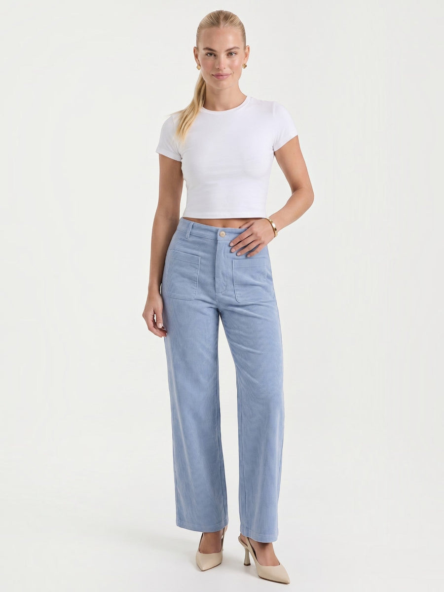 Allison High Waisted Wide Leg Corduroy Pants
