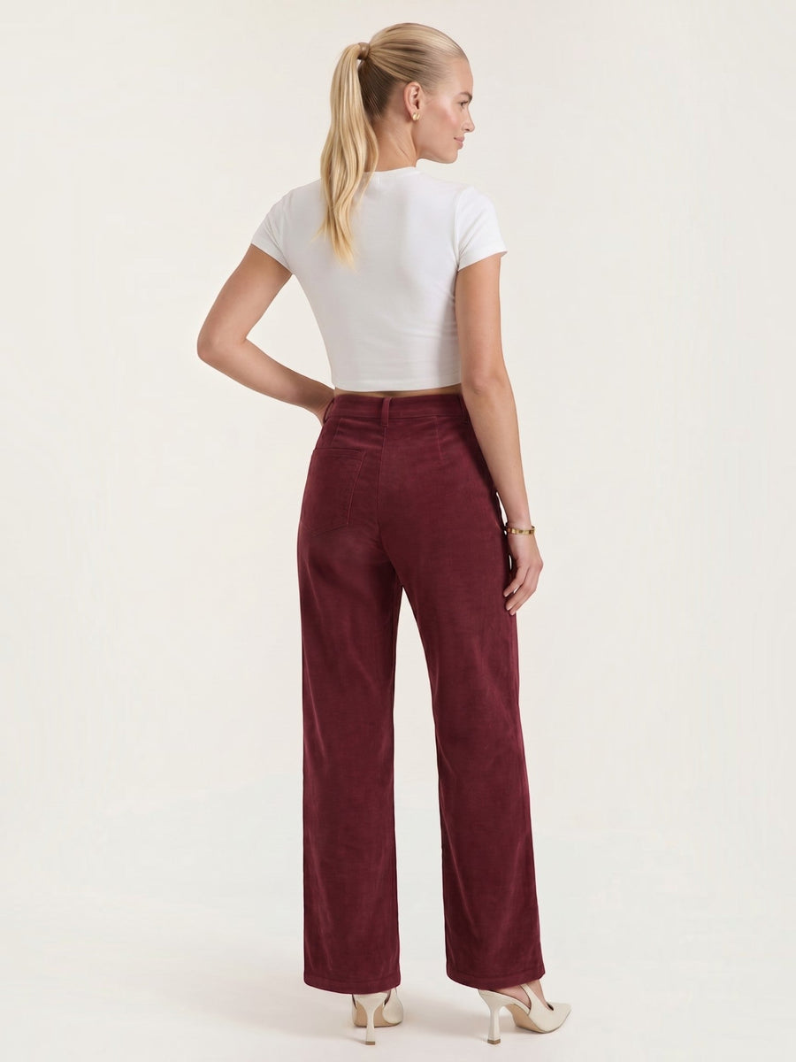 Allison High Waisted Wide Leg Corduroy Pants