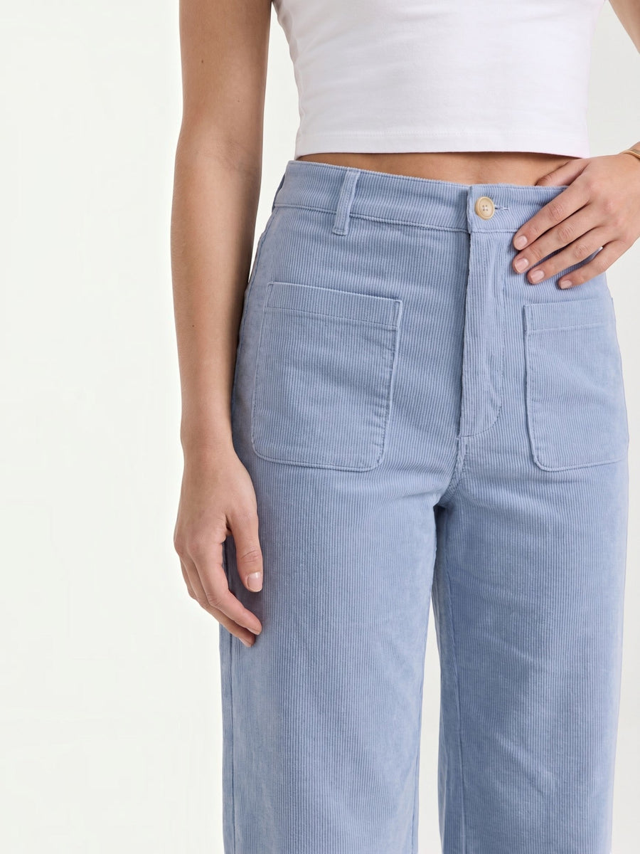 Allison High Waisted Wide Leg Corduroy Pants