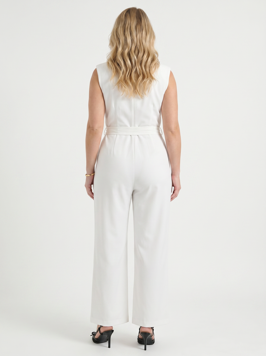 Kayleigh Wrap Front Belted Jumpsuit