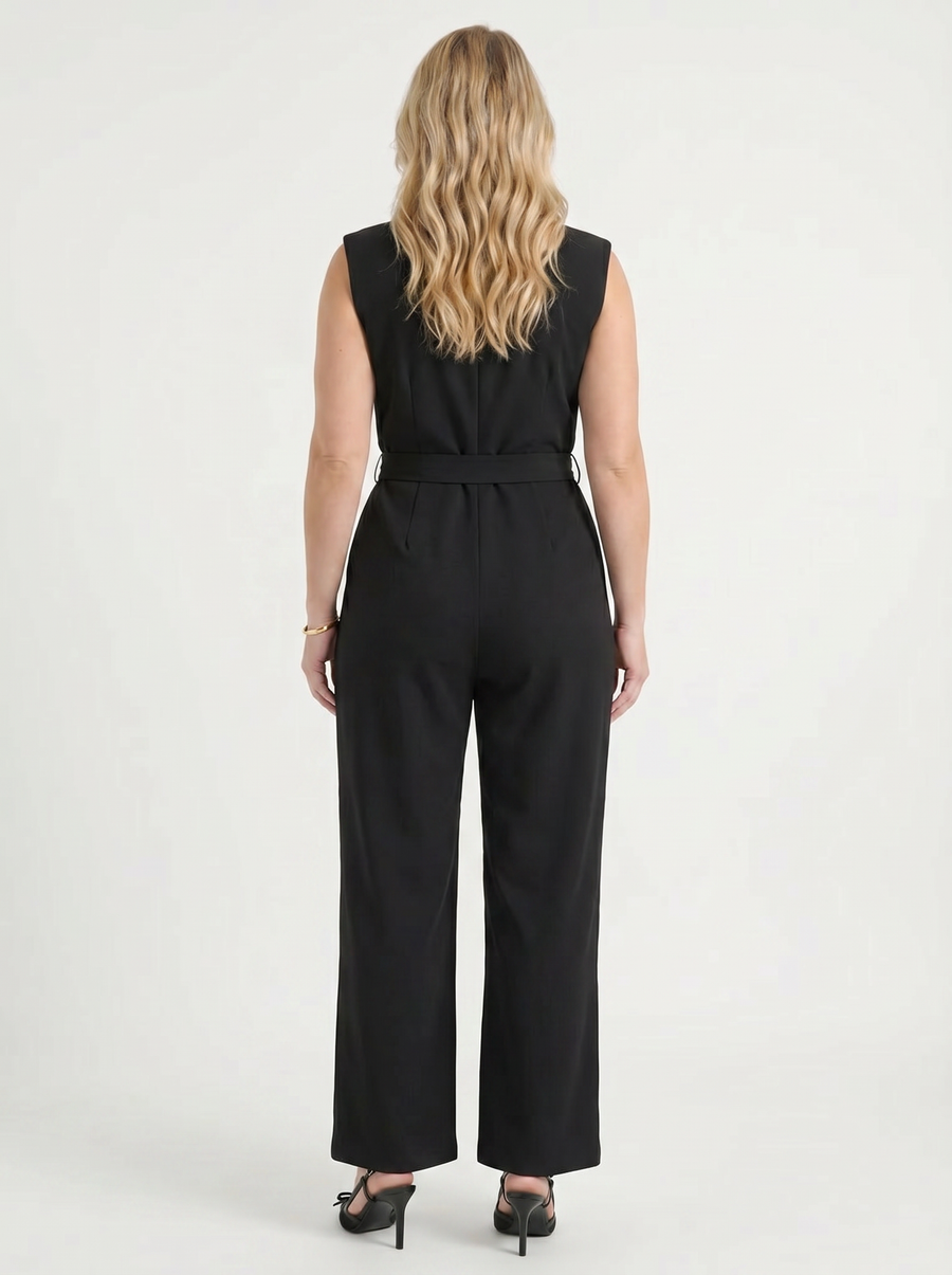 Kayleigh Wrap Front Belted Jumpsuit