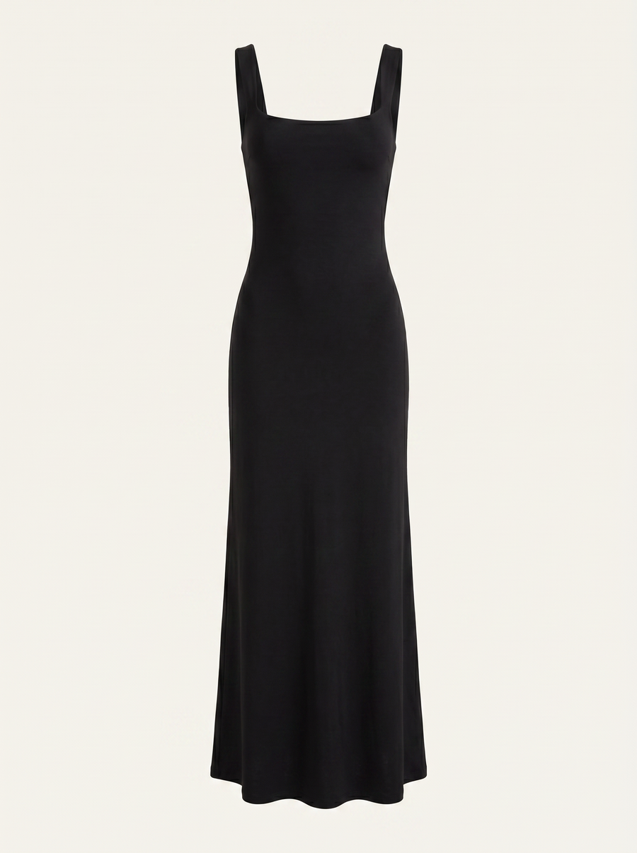 Angelica Square Neck A Line Maxi Dress
