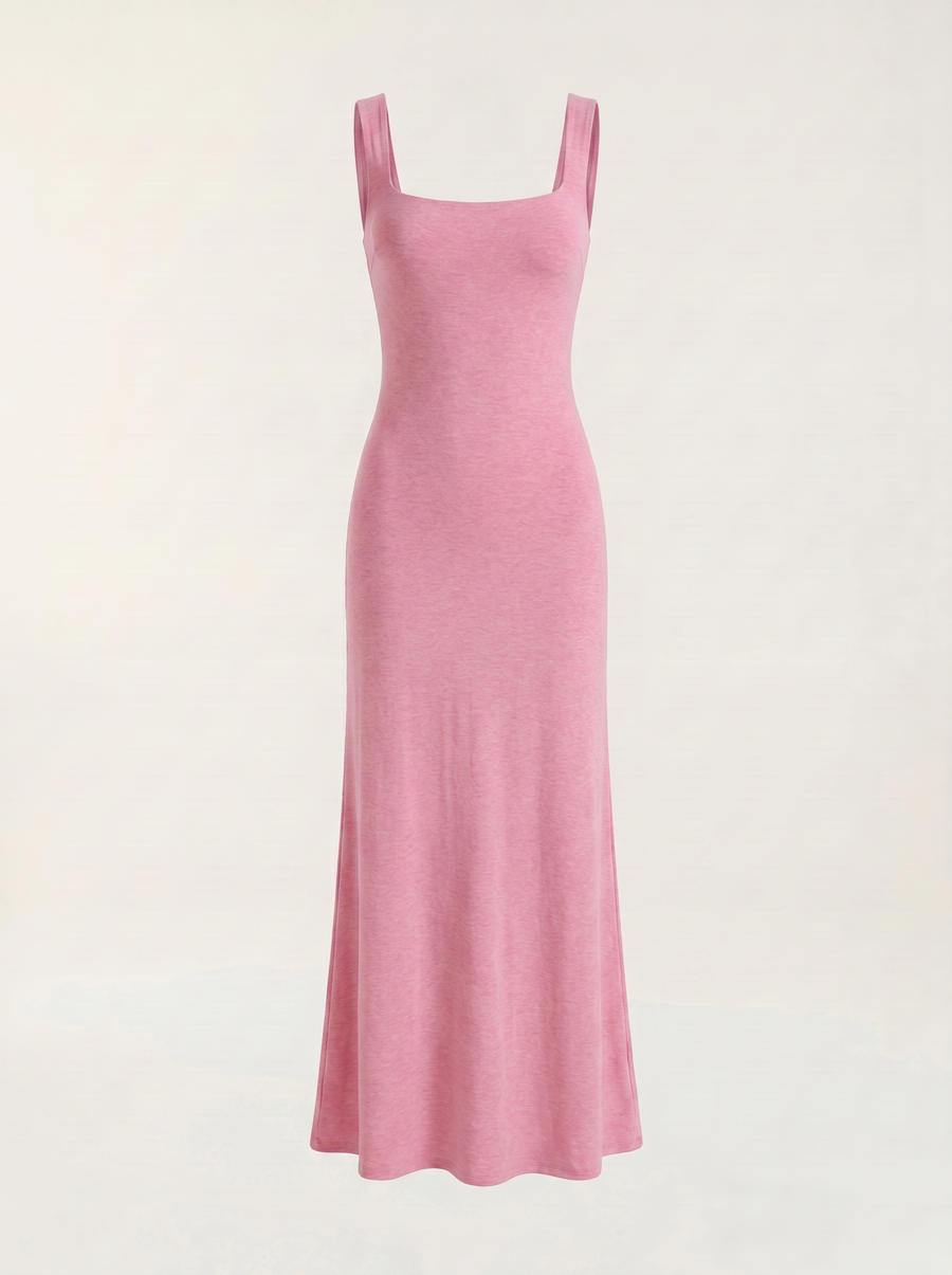 Angelica Square Neck A Line Maxi Dress