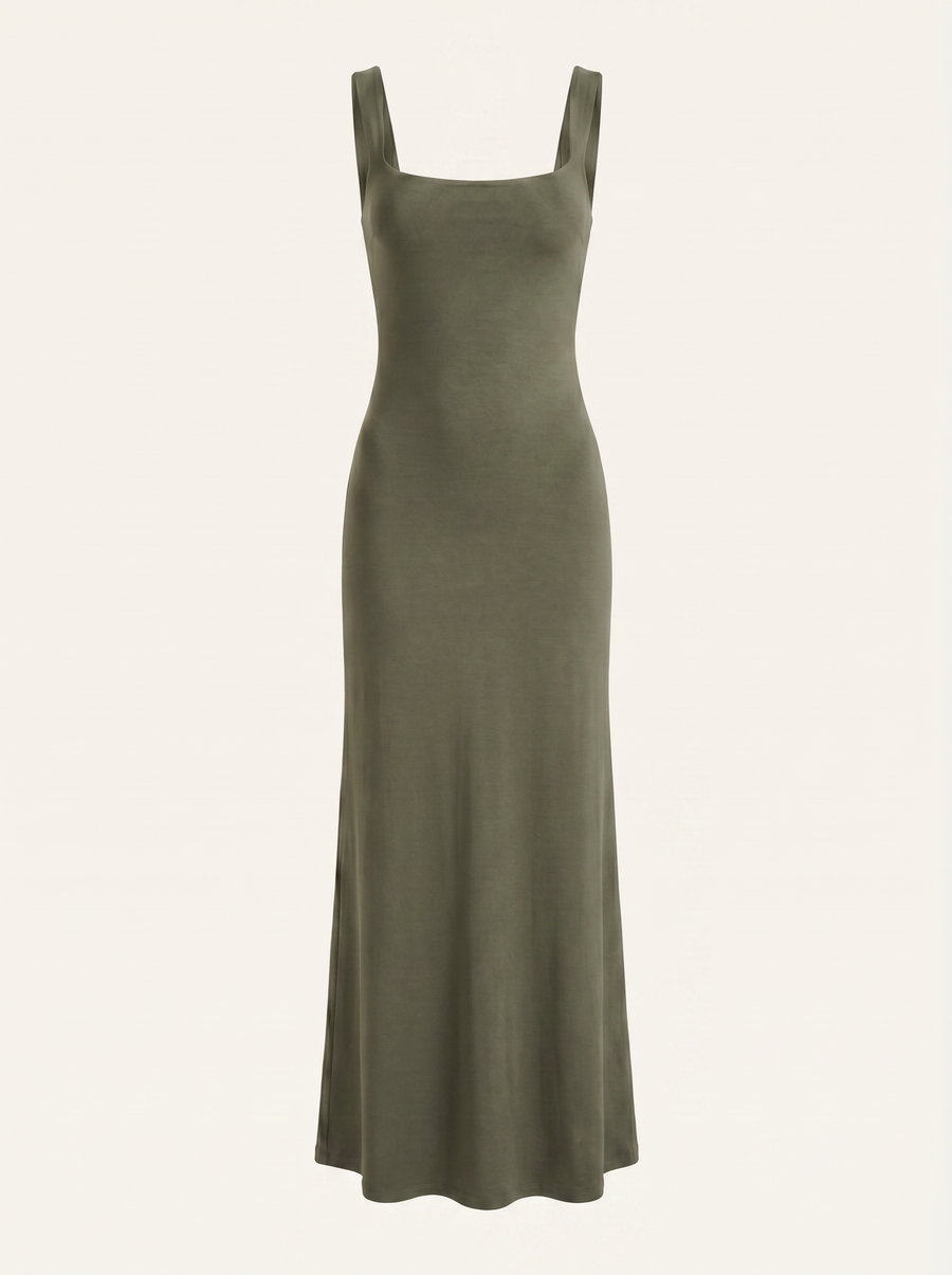 Angelica Square Neck A Line Maxi Dress