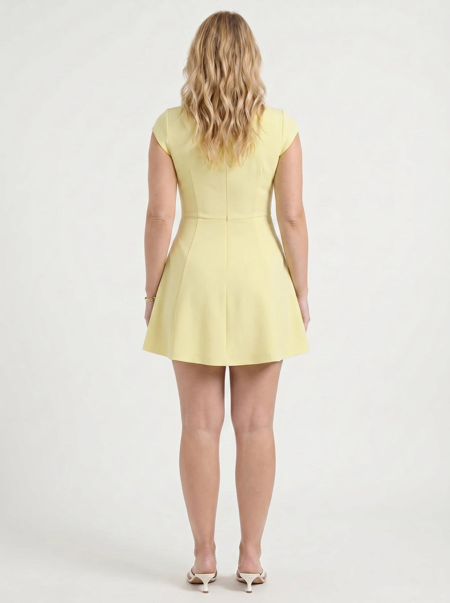 Orlena Flap Pocket A Line Mini Dress