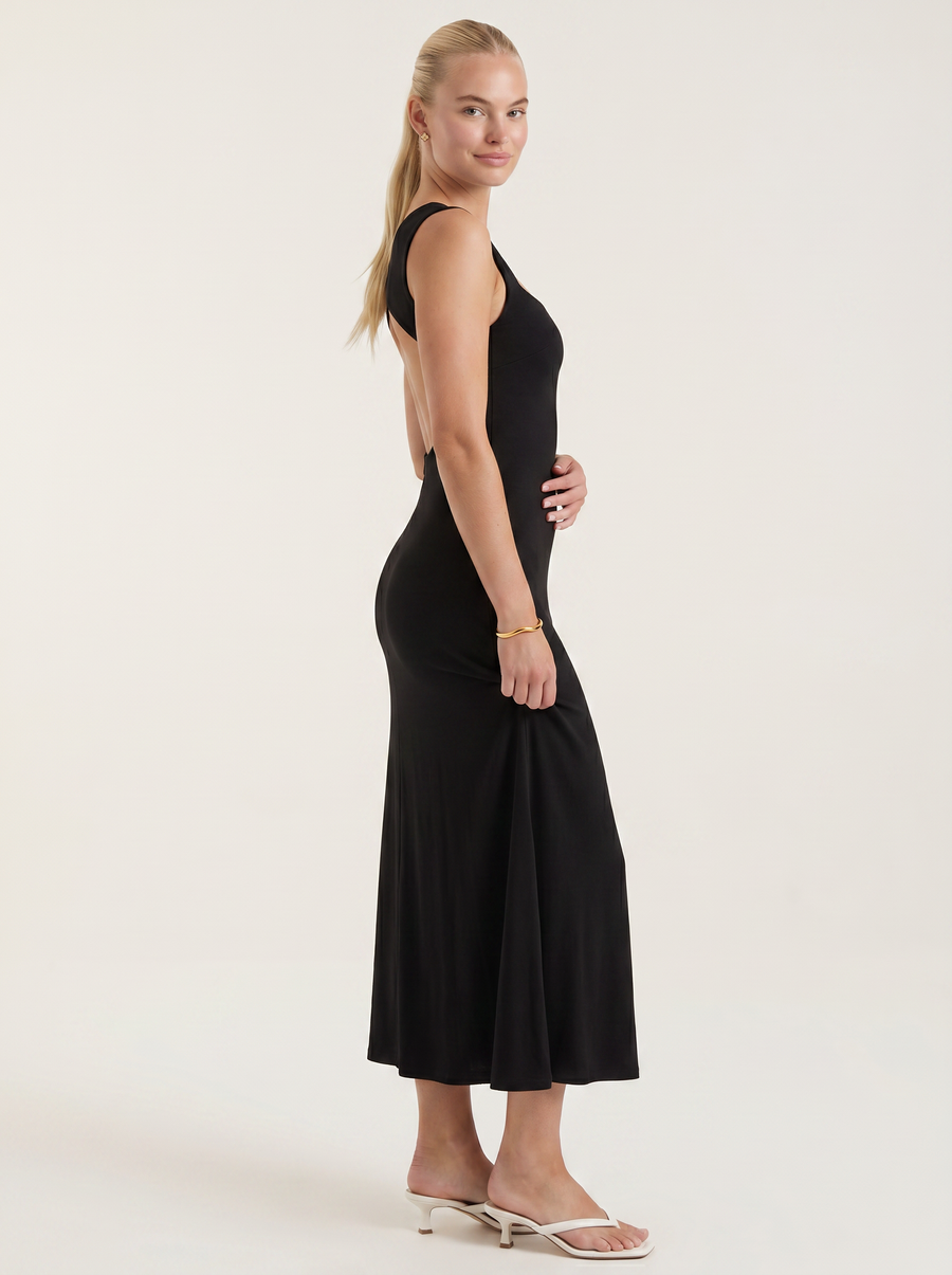 Angelica Square Neck A Line Maxi Dress