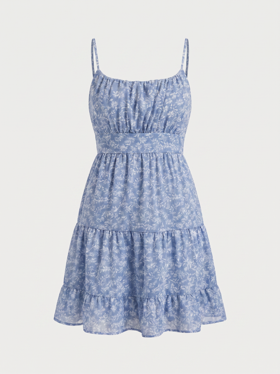 Kiana Floral Tiered Mini Dress