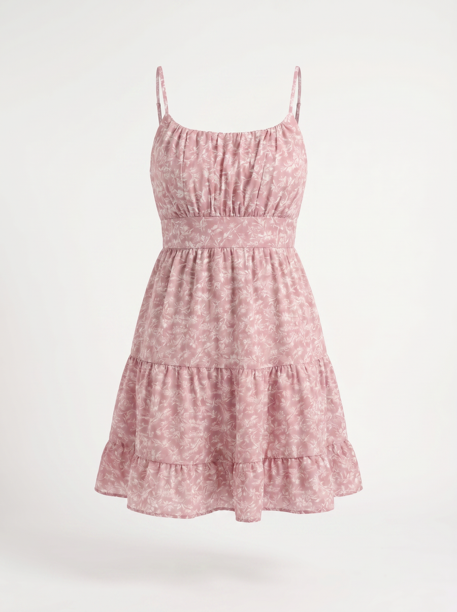 Kiana Floral Tiered Mini Dress