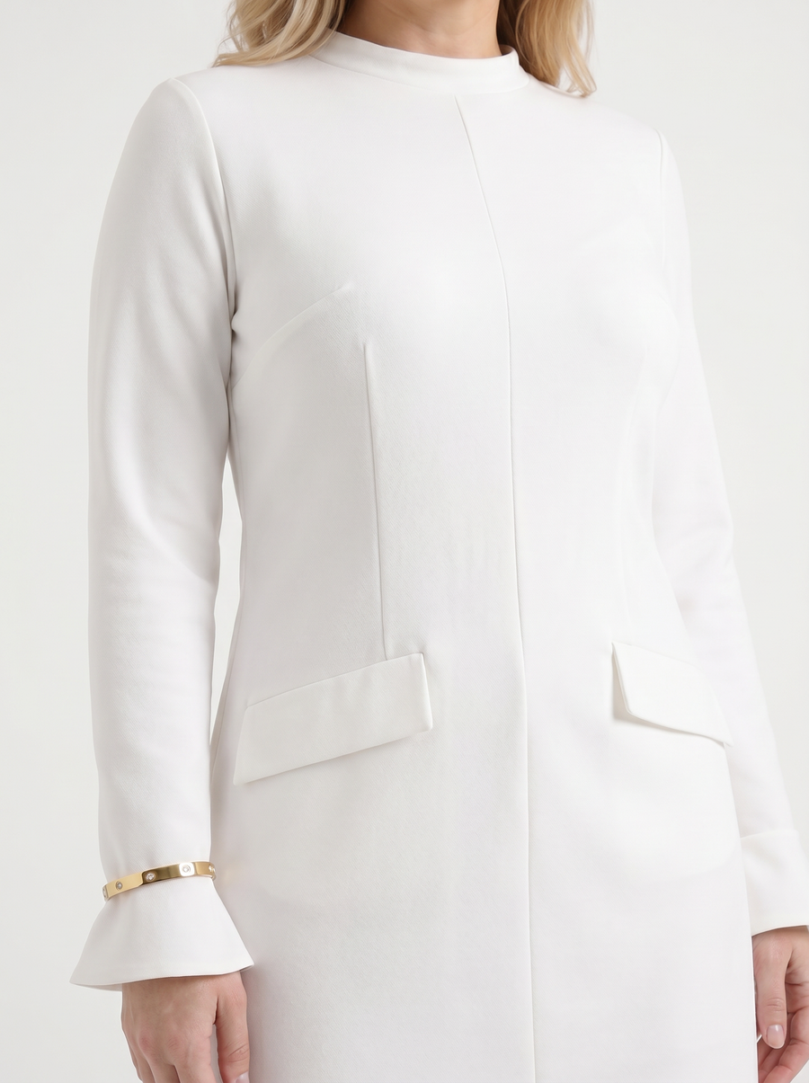 Clarrise Ruffle Sleeve Pocket Mini Dress
