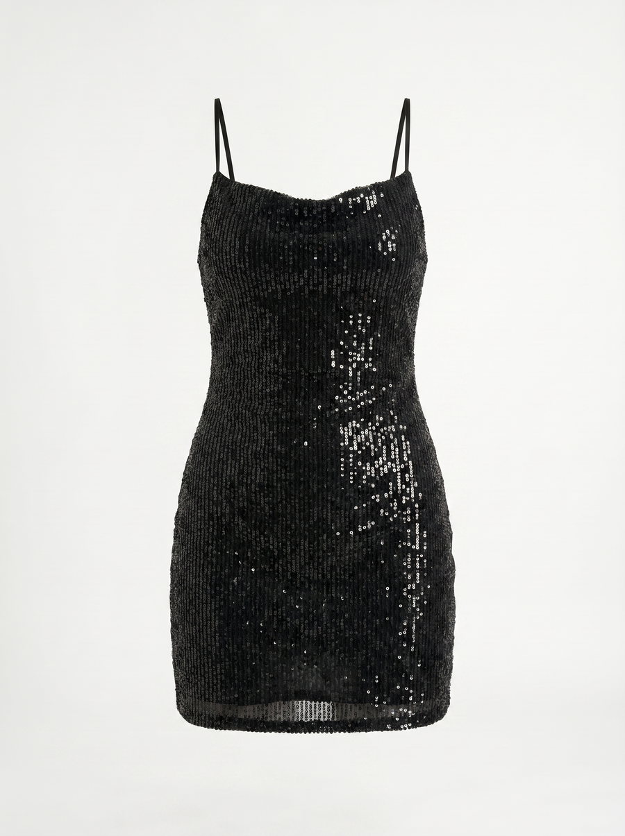 Gisella Sequin Spaghetti Strap Mini Dress