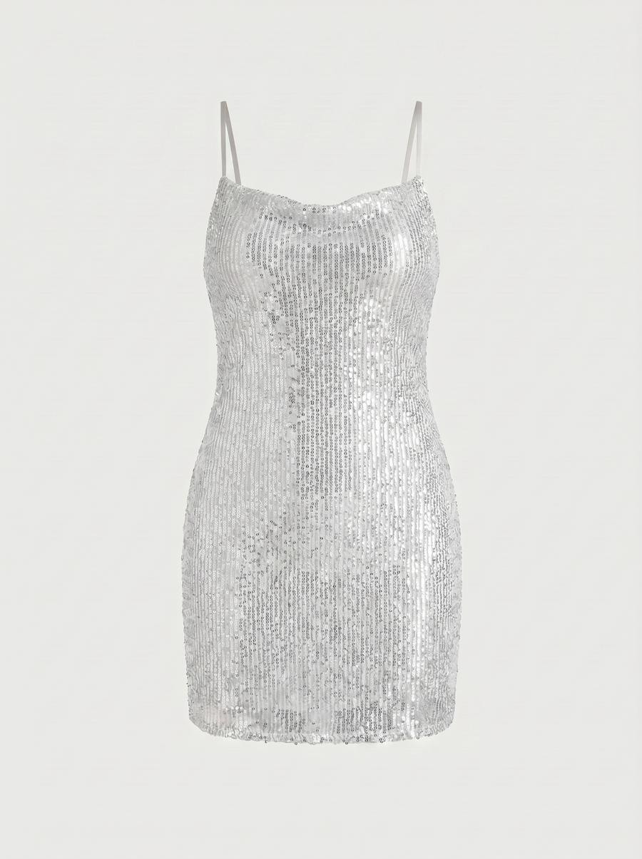 Gisella Sequin Spaghetti Strap Mini Dress