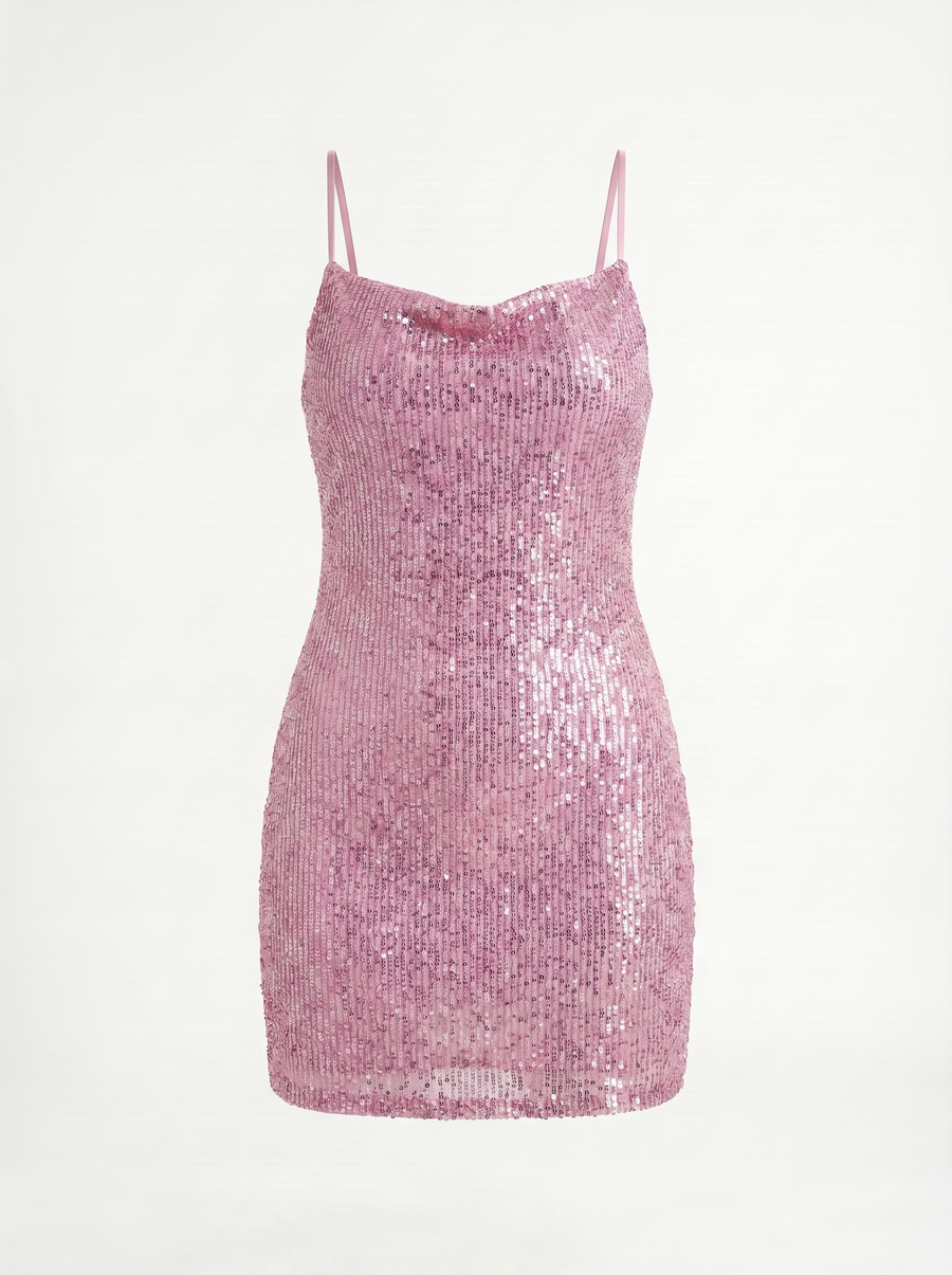Gisella Sequin Spaghetti Strap Mini Dress