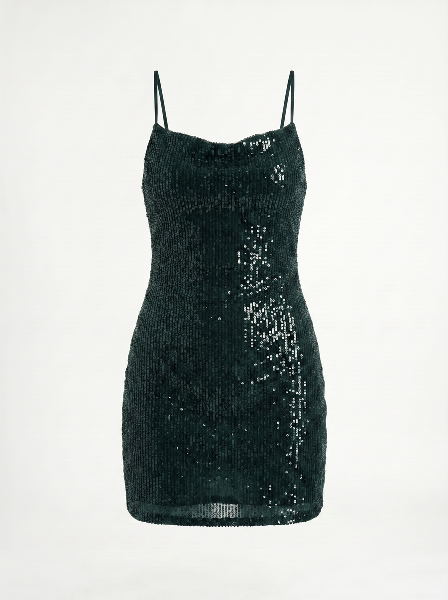 Gisella Sequin Spaghetti Strap Mini Dress