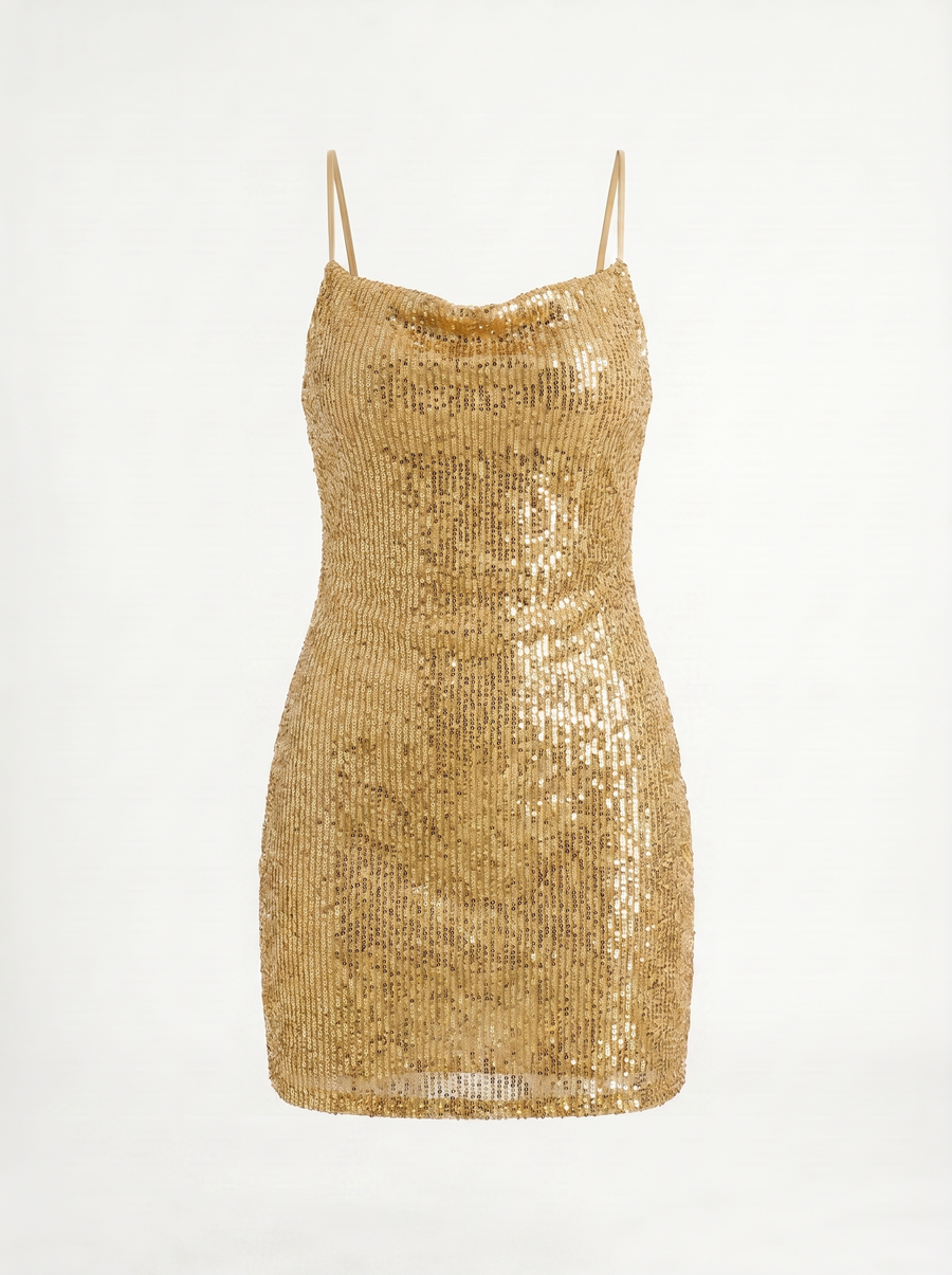 Gisella Sequin Spaghetti Strap Mini Dress