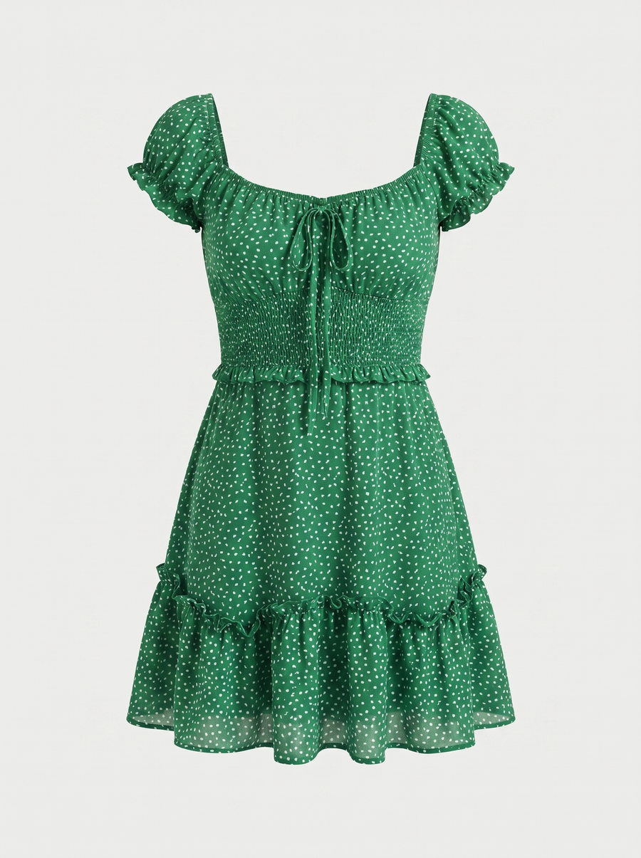Renata Floral Puff Sleeve Mini Dress