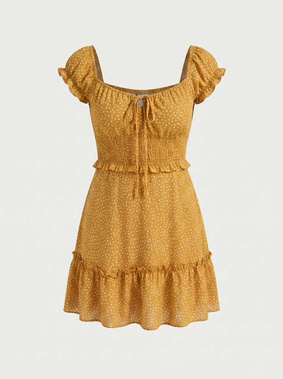 Renata Floral Puff Sleeve Mini Dress