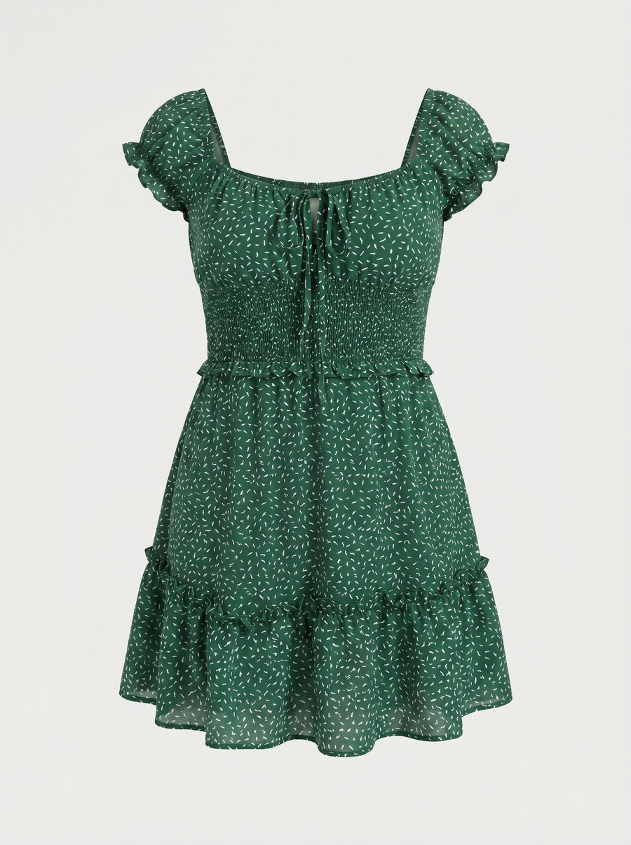 Renata Floral Puff Sleeve Mini Dress