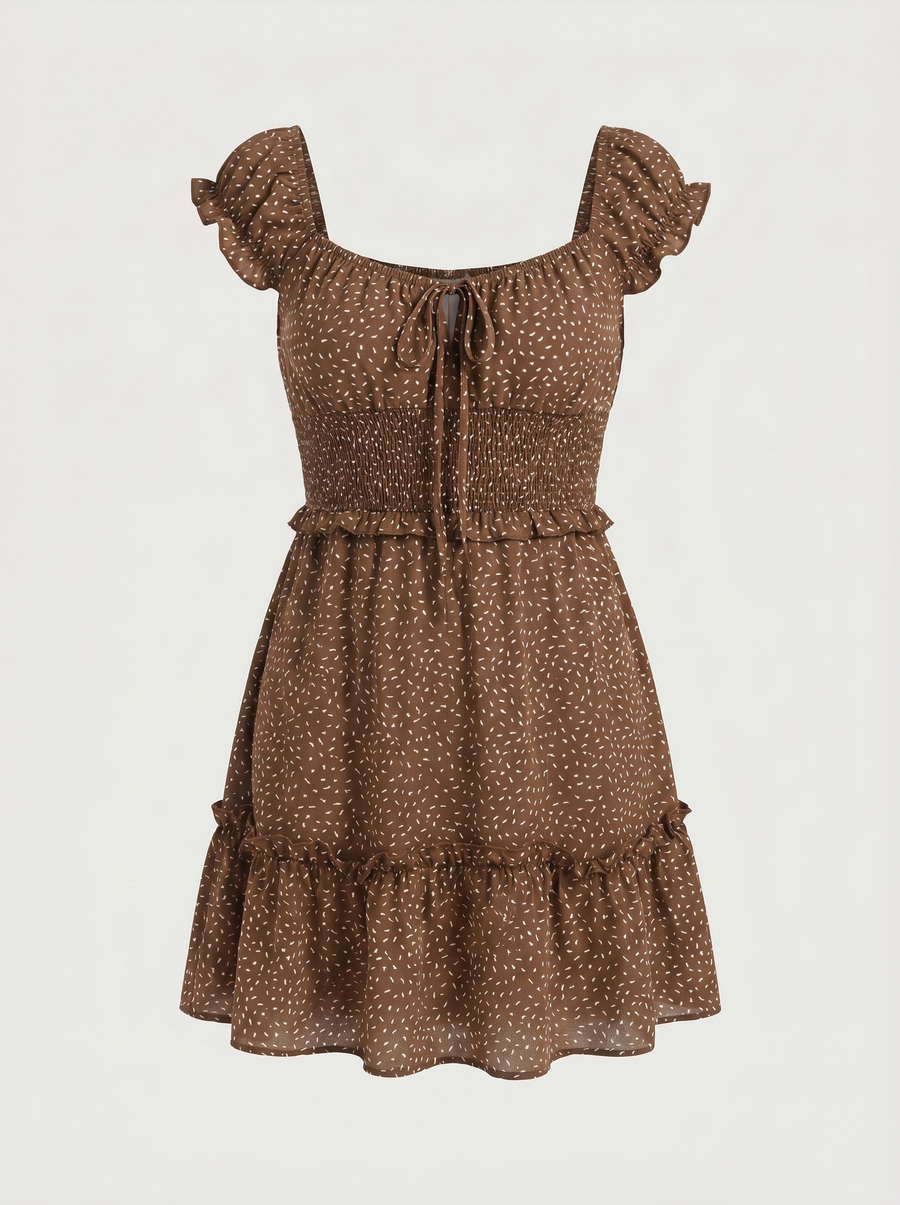 Renata Floral Puff Sleeve Mini Dress
