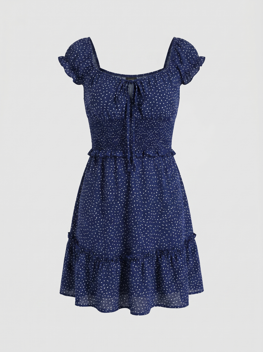 Renata Floral Puff Sleeve Mini Dress